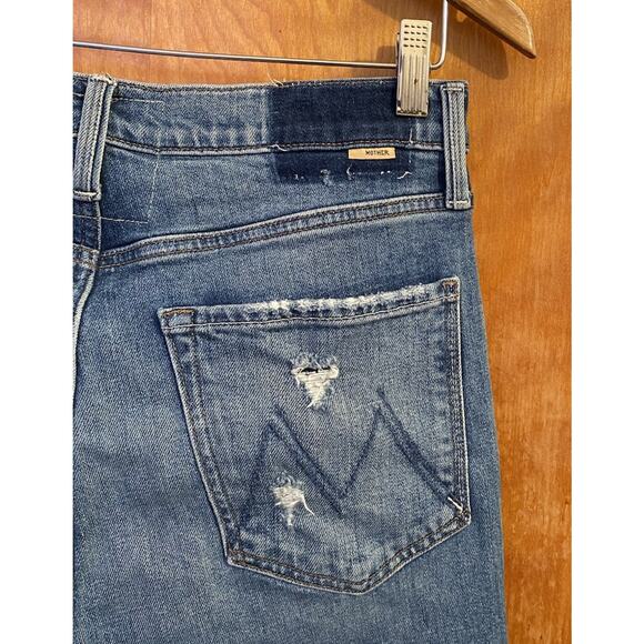 Mother High Waisted Rider Ankle Far Beyond The Sky Distressed Jeans Size 30 - Picture 7 of 12